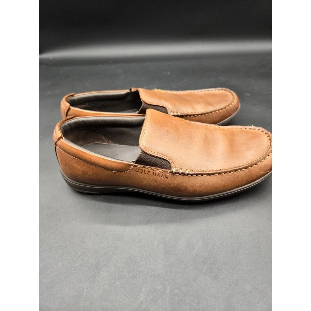 Cole Haan Tucker Venetian Men Leather Slip On Loafer Tan Brown C25768 Size 9